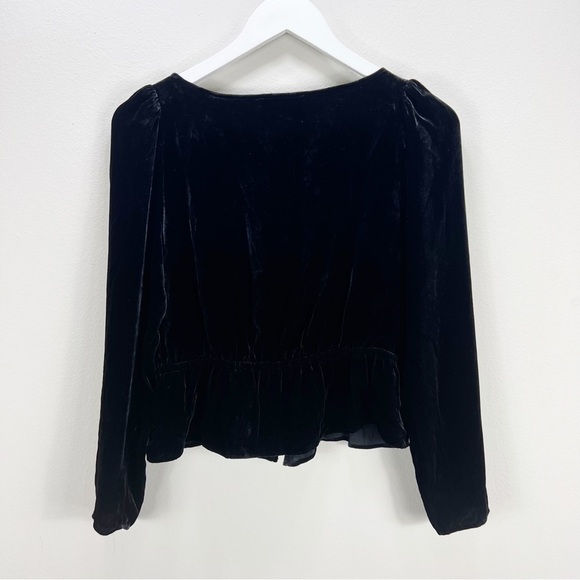 The Kooples crown velvet peplum top long sleeve size 2 nwt - Picture 8 of 8